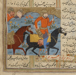 Gurgîn leads away Andarîmân's horse.