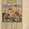 Gushtâsb is greeted by Zâl in Sîstân.