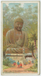 Praying to Buddha for victory.