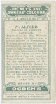 W. Alford, colours of Vicount Lascelles.