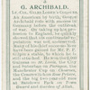 G. Archibald, Lt.-Col. Giles Loder's colours.
