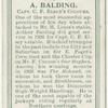 A. Balding, Capt. C.F. Elser's colours.