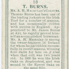 T. Burns, Mr. A.H. Macaulay's colours.