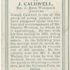 J. Caldwell, Mr. J. Reid Walker's colours.