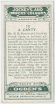 J. Canty, Mr. H.M. Hartigan's colours.