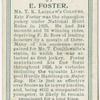 E. Foster, Mr. T.K. Laidlaw's colours.