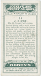 J. Kirby, Mr. H. Nugent's colours.