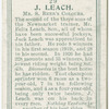 A. Leach, Mr. S. Beer's colours.