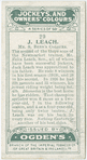 A. Leach, Mr. S. Beer's colours.