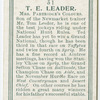 T.E. Leader, Mrs. Patridge's colours.