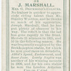 J. Marshall, Mrs. G. Drummond's colours.