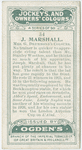 J. Marshall, Mrs. G. Drummond's colours.