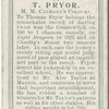 T. Pryor, M.M. Calmann's colours.