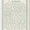 T. Weston, Earl of Derby's colours.