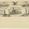 Post Office. Above, eagle, etc. To the left, above: High Bridge; below : Odd Fellow's Hall. To the right, above: Harlem Rail Road ; below: Gothic Hall. Decorative border. Underneath, left: No. 3