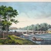 View on the Harlem River, N.Y. The High Bridge in the distance
