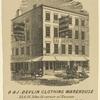 D & J. Devlin Clothing Warehouse, 33 & 35 John St. corner of Nassau, is conceded to be at the head of American clothing. Establishments.