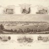 New York. In centre, a View from Hoboken ; above, views of the Custom House, Broadway and Merchant's Exchange ; below, views of the City Hall, Crystal Palace and Chatham Square