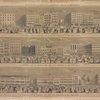 A panoramic view of Broadway, New York City, commencing at the Astor House. [Repeated under each one of the three pictures on this sheet]