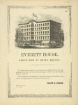 Everett House, north side of Union Square. [3 lines.]. . .House is now open. . . Above, picture of the hotel