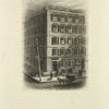 Fraunces' Tavern. Sign on the building, on each of the two side: Washington's Headquarters. One-horse, two-wheeled truck in foreground.