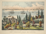New York Bay, from Bay Ridge. Long Island. Bedloes Island, Jersey City, Hoboken, Castle Garden, Governor's Island