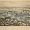 Upper and lower bay of New York from the Battery looking south-west.