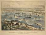 Upper and lower bay of New York from the Battery looking south-west.