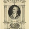 Portrait of Alexander Hamilton and a view of the "Grange"