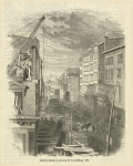 Liberty-street, in process of re-building, 1852