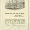 Message from the mayor and resolutions of the common council with picture of the New York City Hall "draped in mourning."