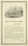 Message from the mayor and resolutions of the common council with picture of the New York City Hall "draped in mourning."