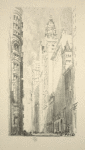 Lithographs of New York in 1904. "Broadway Towers"