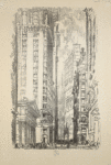 Lithographs of New York in 1904. Pine Street