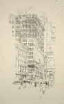 Lithographs of New York in 1904. "Building the building"