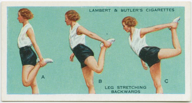 exercises for women cigarette card