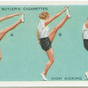 Exercises for women: high kicking.
