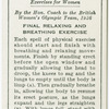 Exercises for women: final relaxing and breathing exercise.