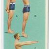 Exercises for men: heel raising and knee bending.