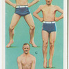 Exercises for men: astride jumbing and bending.