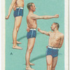 Exercises for men: trunk turning with one arm swinging.