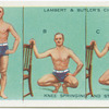 Exercises for men: knee springing and stretching.