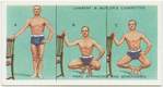 Exercises for men: knee springing and stretching.