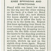 Exercises for men: knee springing and stretching.