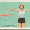 Exercises for women: preliminary breathing exercise.
