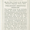 Exercises for women: preliminary breathing exercise.