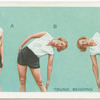 Exercises for women: trunk bending.