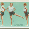 Exercises for women: leg lifting and circling.