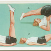 Exercises for women: leg raising and lowering.