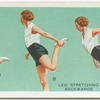Exercises for women: leg stretching backwards.